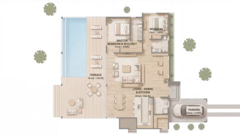 2 bedrooms on one floor